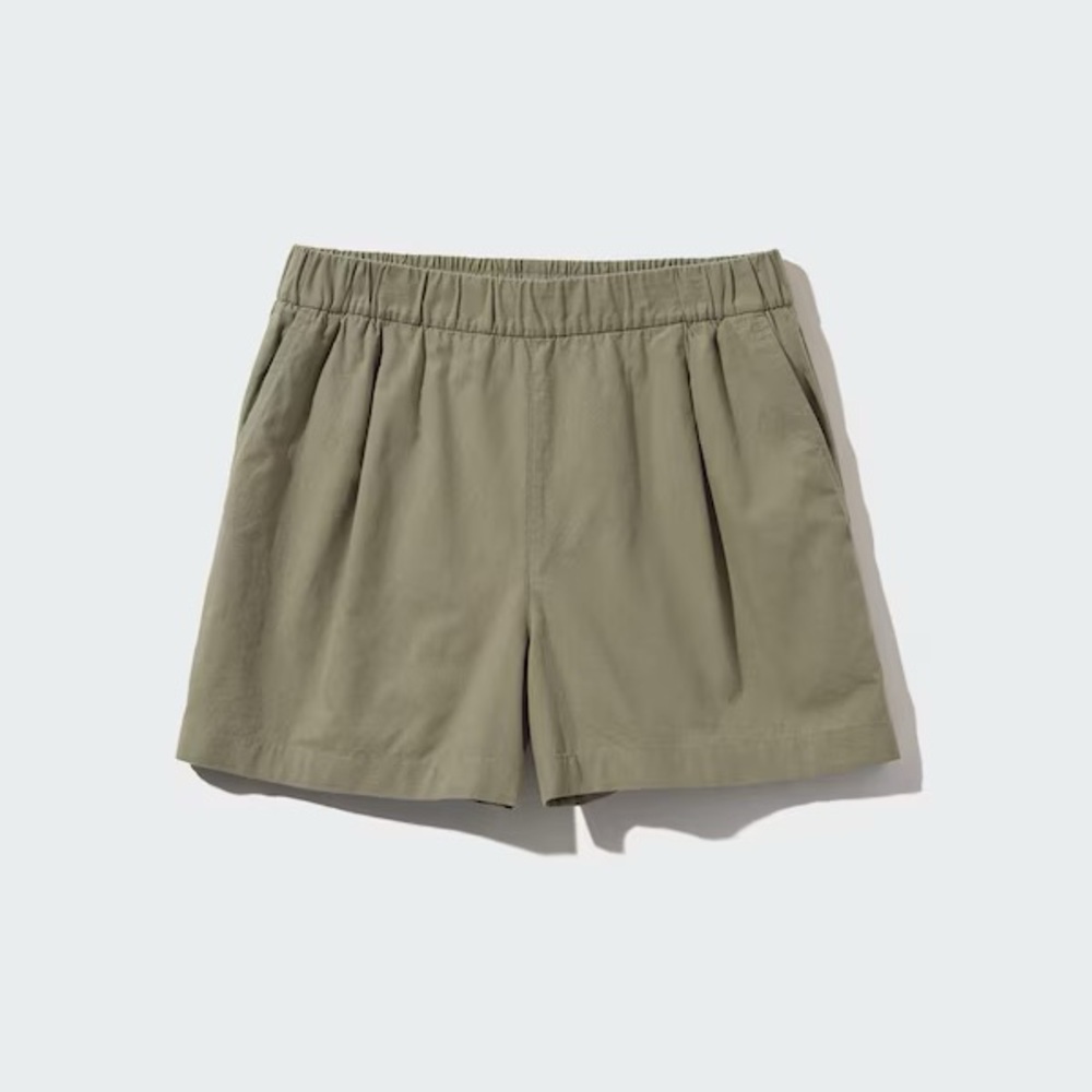 Uniqlo Olive Green Cotton Easy Shorts Size Small